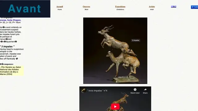 Page d'accueil du site Vassil.fr après refonte